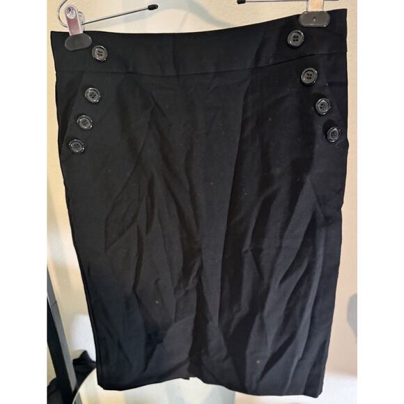 Super Cute button front skirt Slit Back High Rise Pencil Skirt Vintage Style‎ - Picture 1 of 4